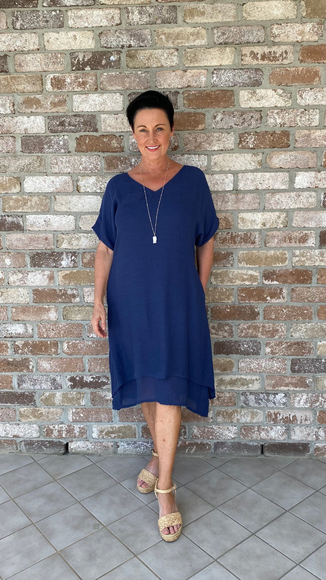 Violet | Chelsea Navy Midi Dress
