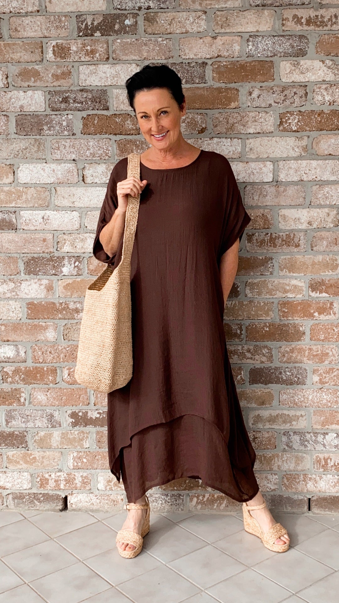 Lavinia | Brigitte Chocolate Maxi Dress