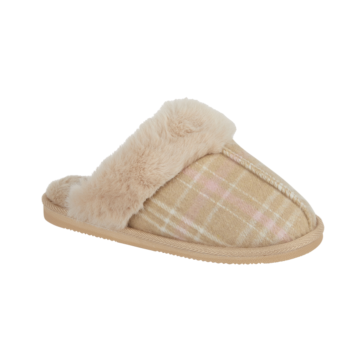 Euphemia | Tartan Mule Slippers