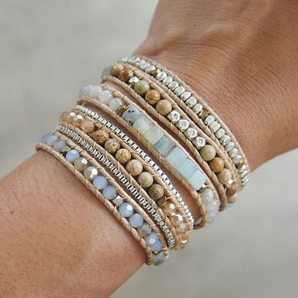 Allegra | Amazonite & Jasper Stone Wrap