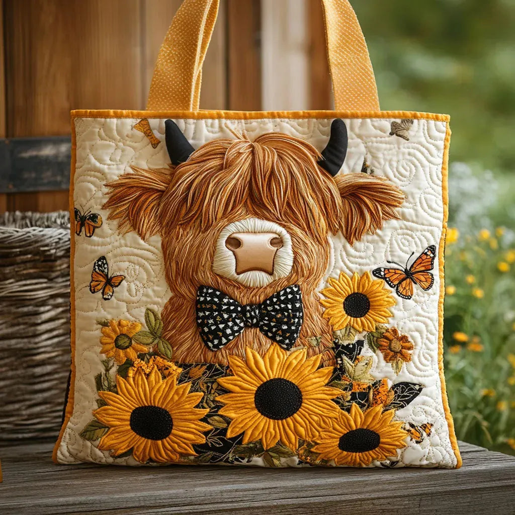 Eve | Highland Cow with Sunflowers