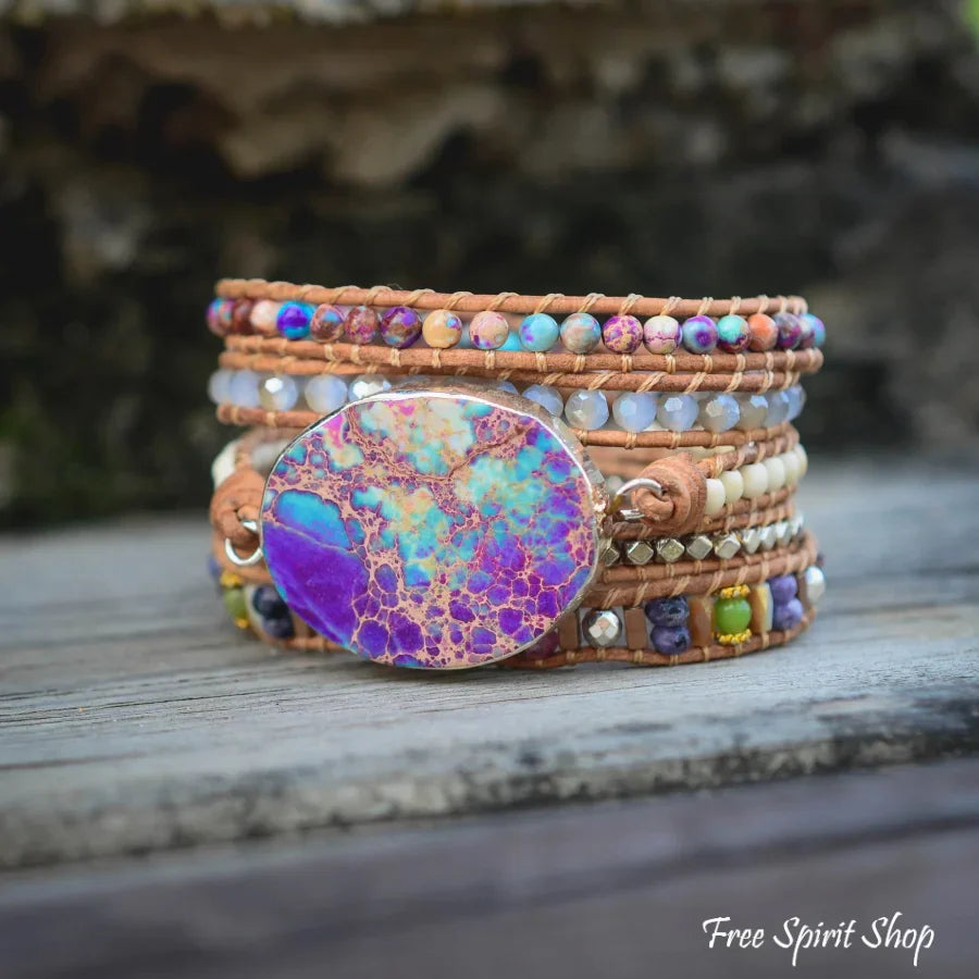 Clare | Handmade Purple & Turquoise Jasper
