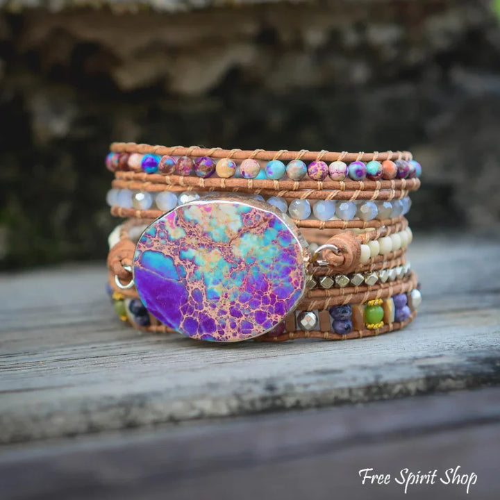 Clare | Handmade Purple & Turquoise Jasper