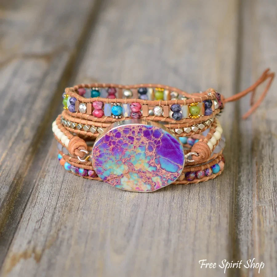 Clare | Handmade Purple & Turquoise Jasper