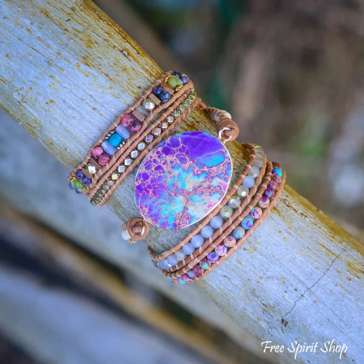 Clare | Handmade Purple & Turquoise Jasper