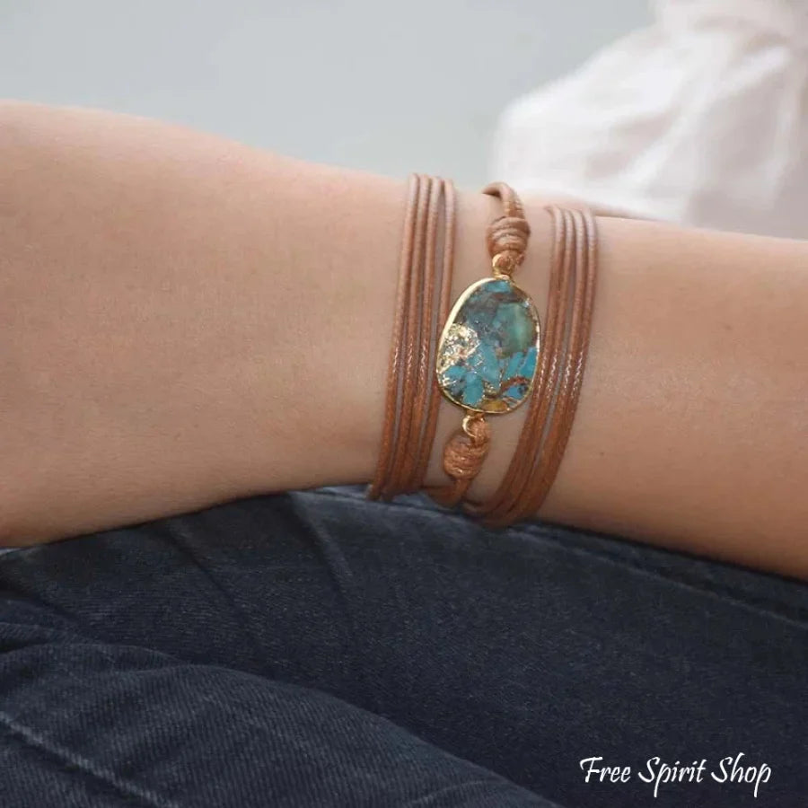 Pippa | Handmade Gold Plated Turquoise Stone
