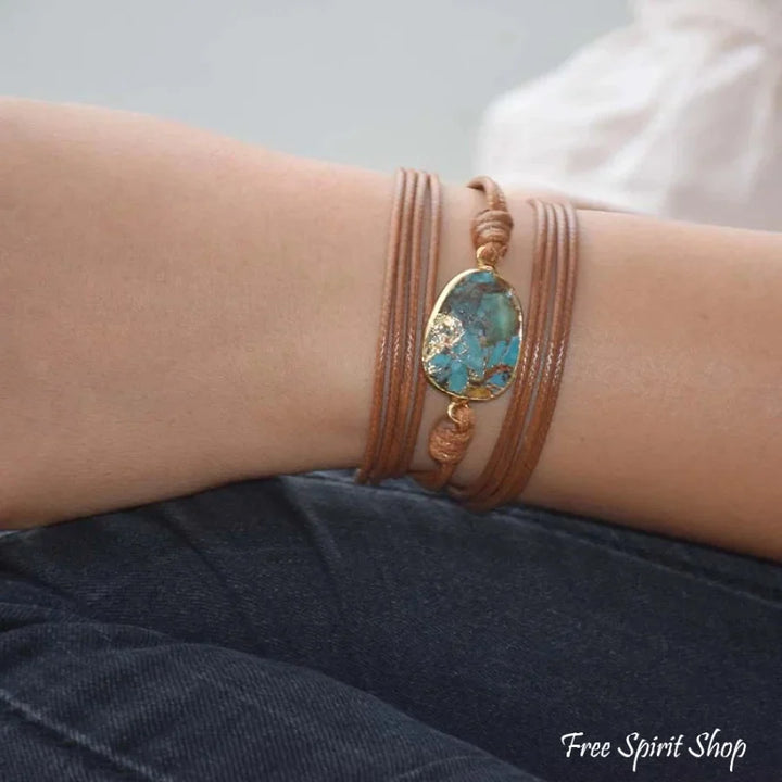 Pippa | Handmade Gold Plated Turquoise Stone