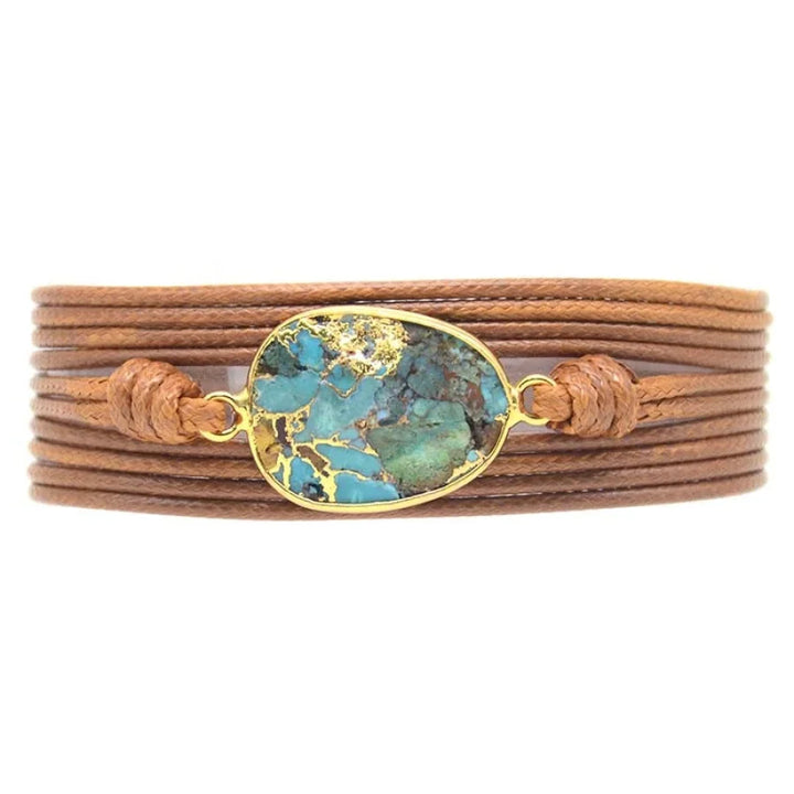 Pippa | Handmade Gold Plated Turquoise Stone