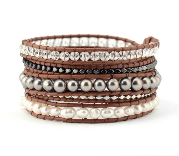 Dolly | Freshwater Pearl & Hematite Gemstone