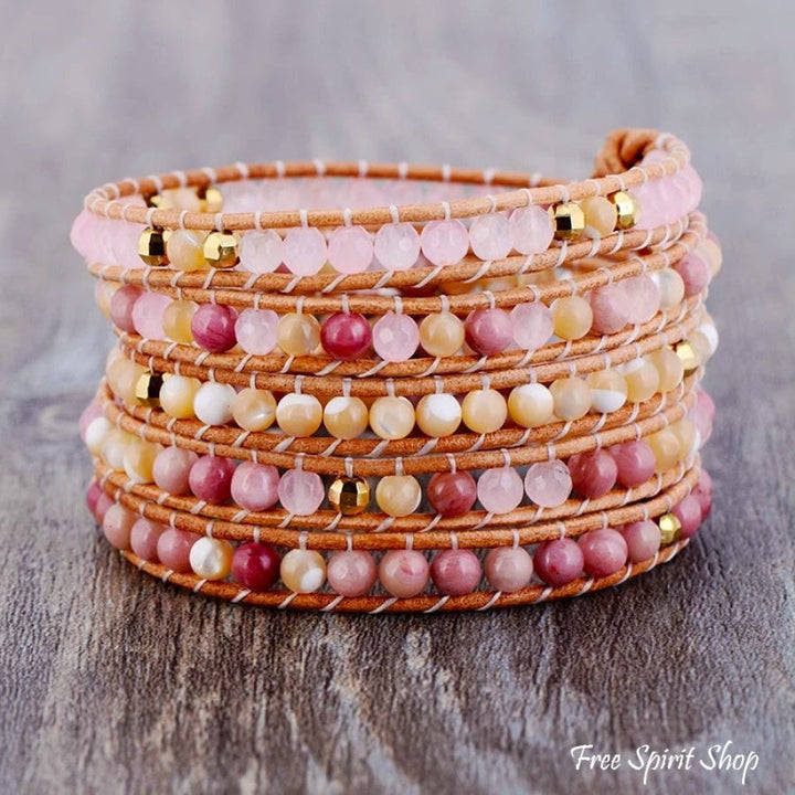 Rebecca | Rose Quartz Yellow Onyx &
