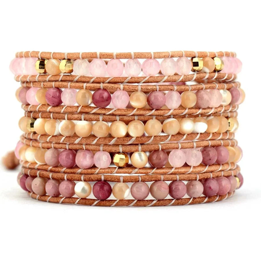 Rebecca | Rose Quartz Yellow Onyx &