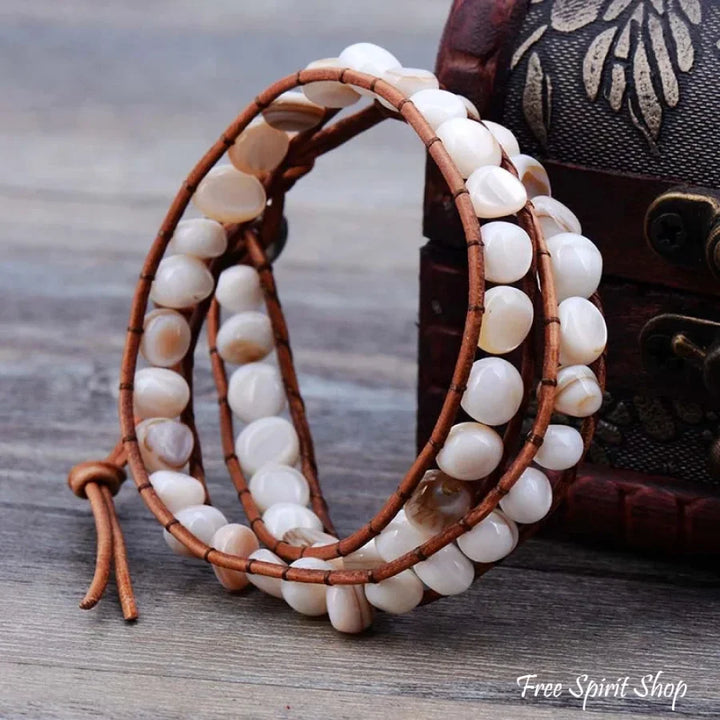 Quinn | Shape Shell Beads Leather Two