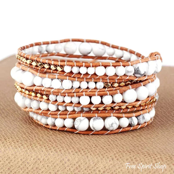 Tess | Handmade Natural Howlite 5 Layer