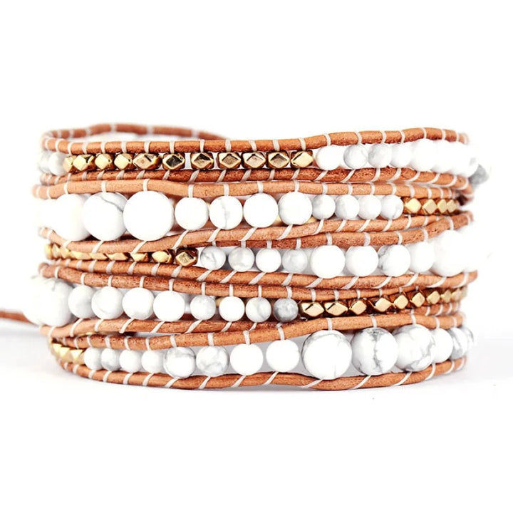 Tess | Handmade Natural Howlite 5 Layer