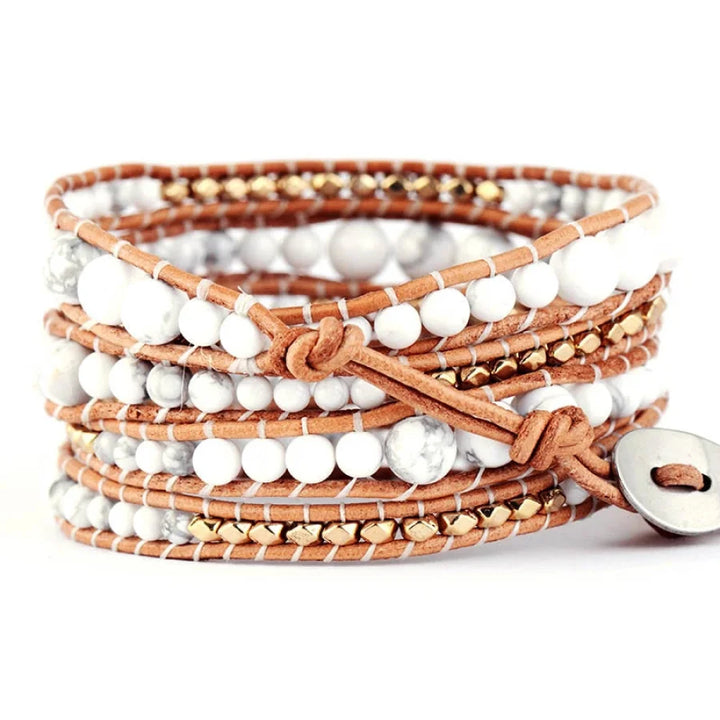 Tess | Handmade Natural Howlite 5 Layer