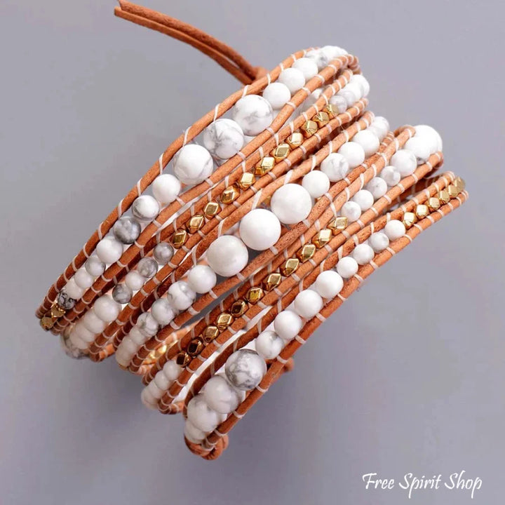 Tess | Handmade Natural Howlite 5 Layer