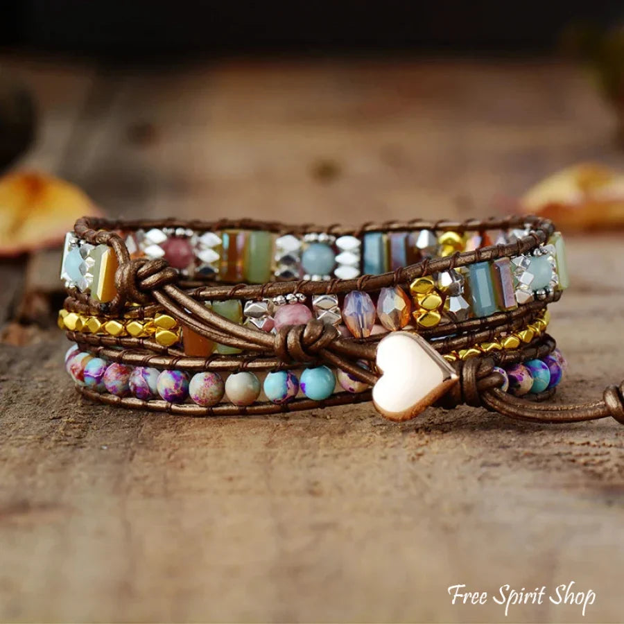Aileen | Rhodonite & Jasper Wrap