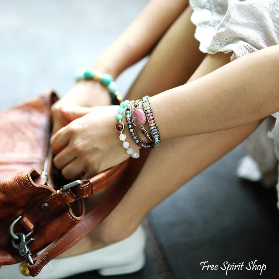 Aileen | Rhodonite & Jasper Wrap