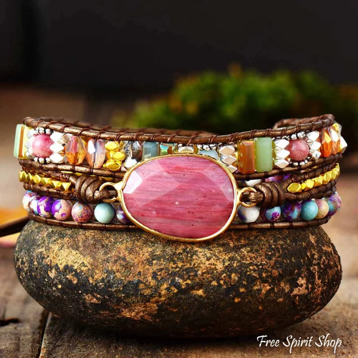 Aileen | Rhodonite & Jasper Wrap