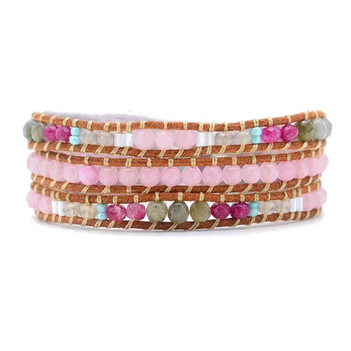 Sharon | Rose Quartz & Labradorite Wrap