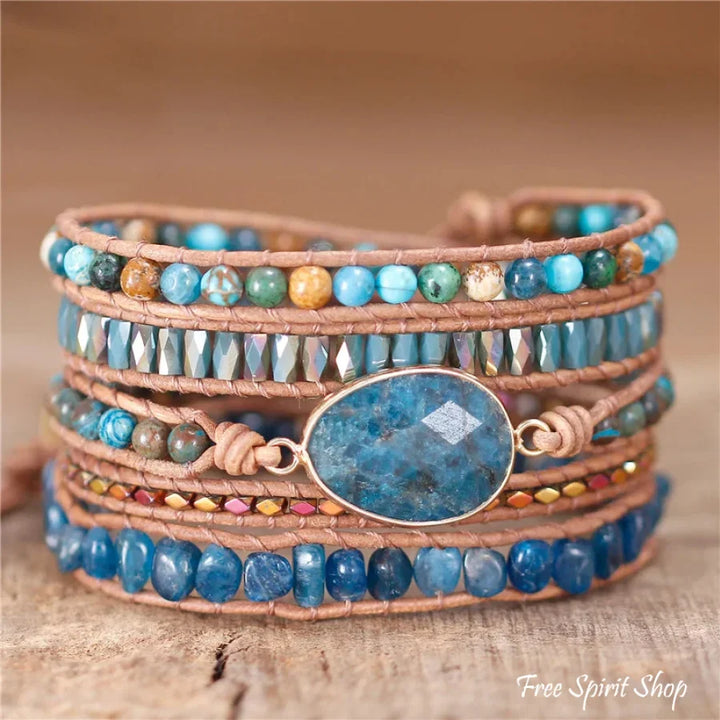 Emma | Apatite & Ocean Jasper Wrap