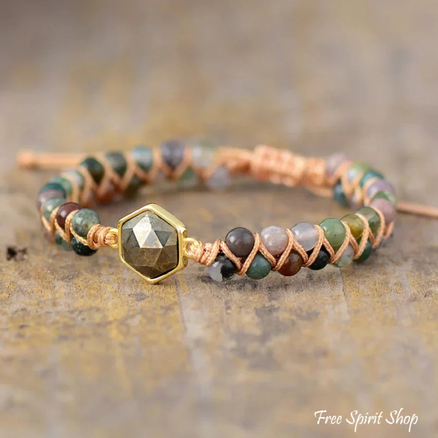 Celia | Indian Agate & Pyrite Stone