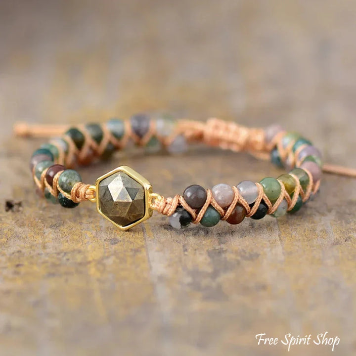 Celia | Indian Agate & Pyrite Stone