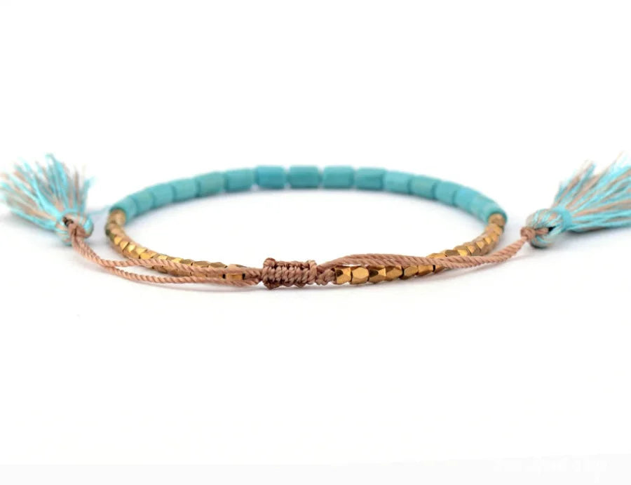 Yvette | Handmade Turquoise Stone and Golden