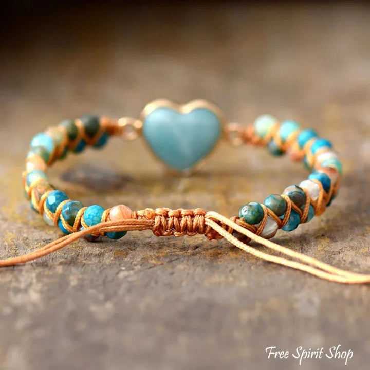 Gloria | Amazonite Heart Bead