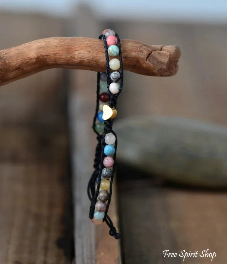 Rachel | Stone Mix & Heart Charm