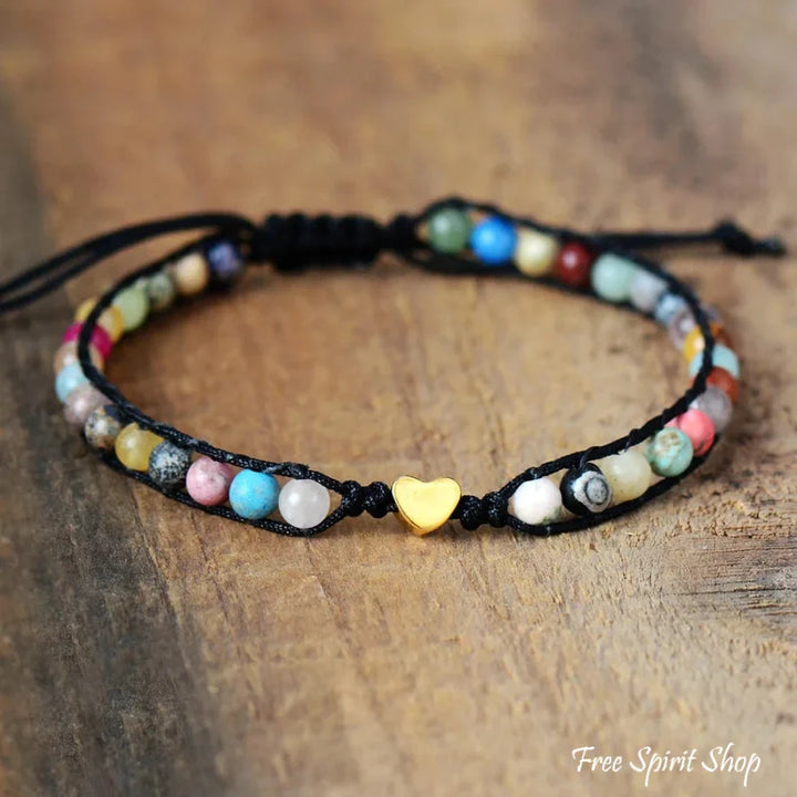Rachel | Stone Mix & Heart Charm
