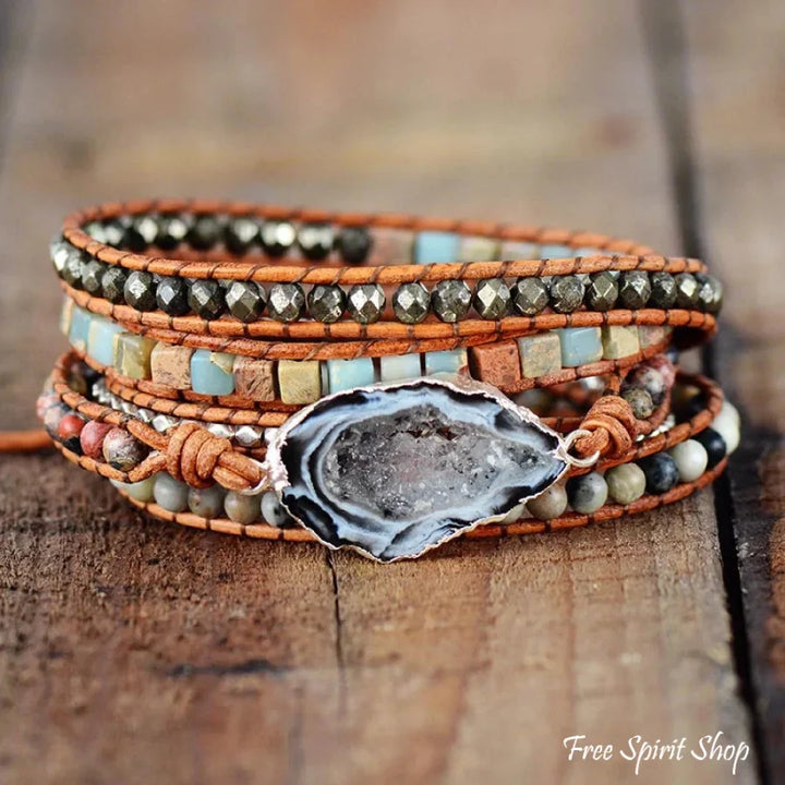 Sophie | Handmade Jasper & Agate Druzy