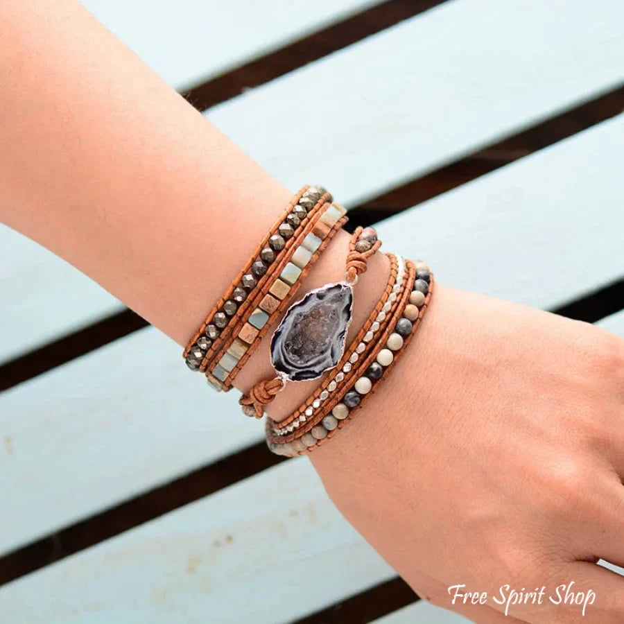 Sophie | Handmade Jasper & Agate Druzy