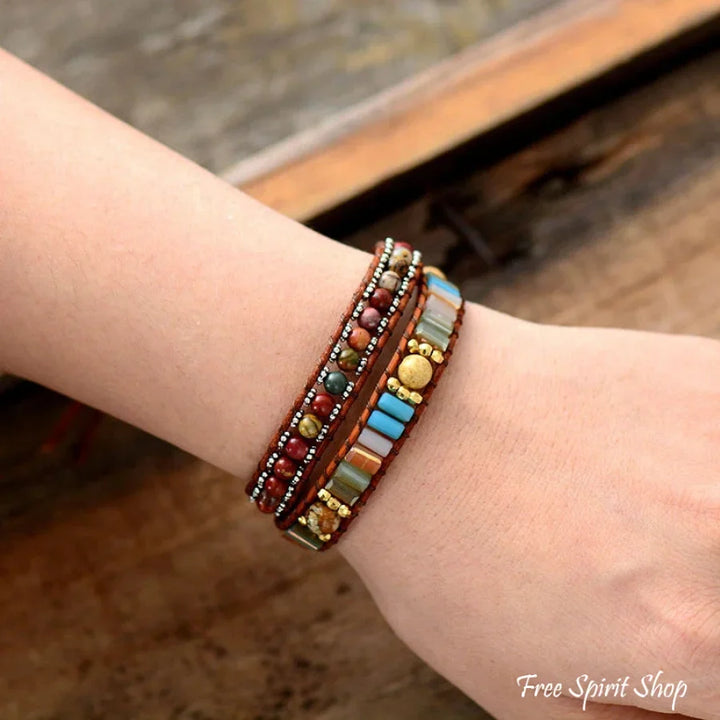 Lena | Handmade Natural Jasper & Crystal