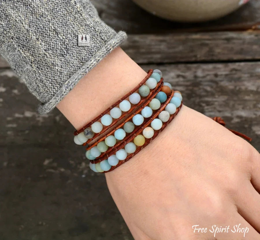 Ivy | Amazonite Beaded Wrap