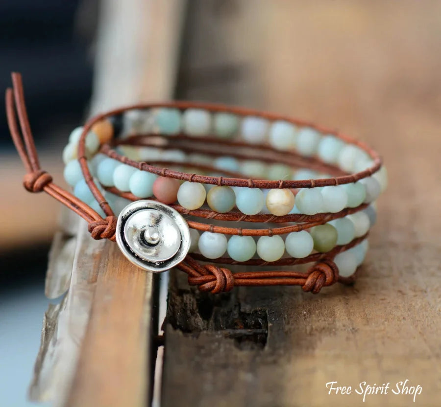 Ivy | Amazonite Beaded Wrap