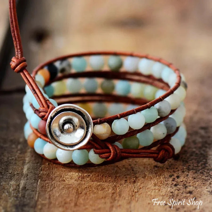 Ivy | Amazonite Beaded Wrap