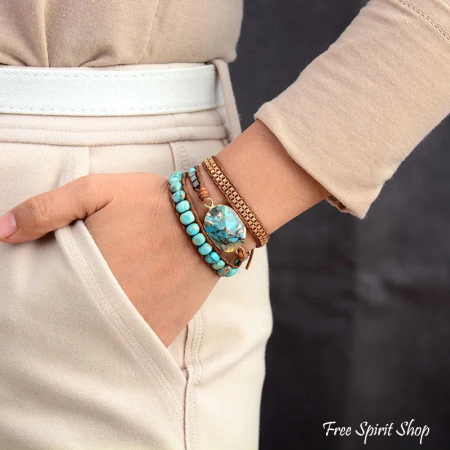 Abigail | Turquoise Howlite Wrap