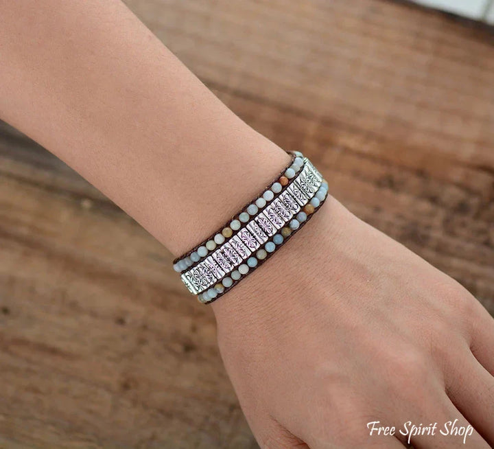 Clara | Amazonite & Tibetan Metal Bead
