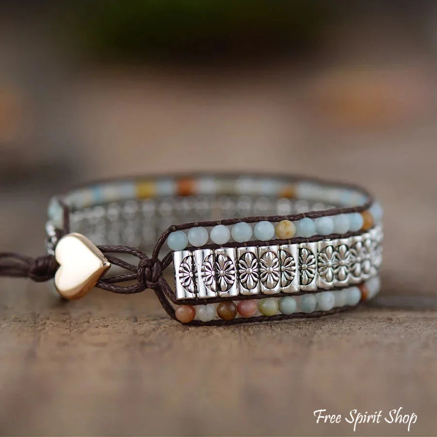 Clara | Amazonite & Tibetan Metal Bead