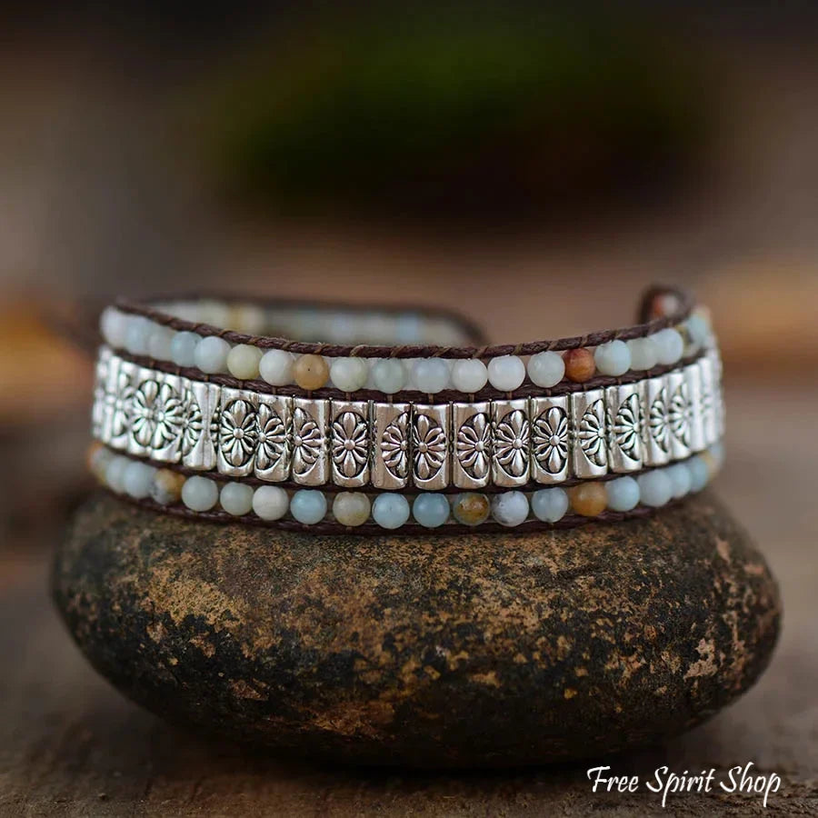 Clara | Amazonite & Tibetan Metal Bead