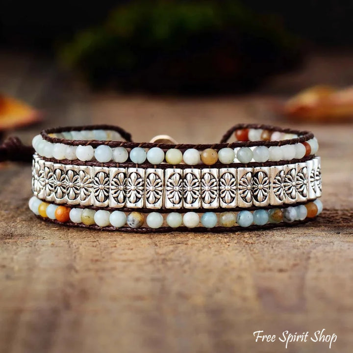 Clara | Amazonite & Tibetan Metal Bead