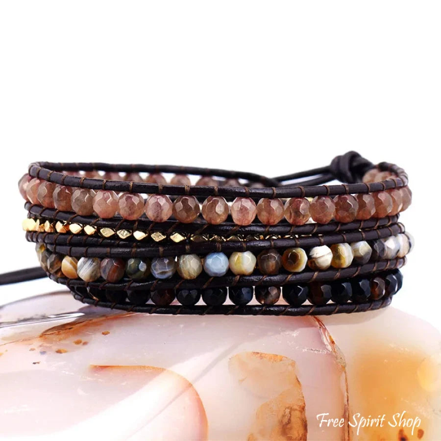 Ximena | Handmade Mix Natural Gemstone Brown