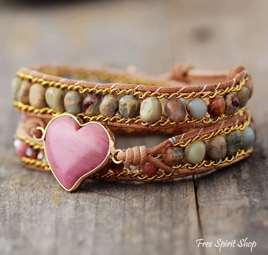 Angel | Rhodonite & Jasper LOVE Wrap