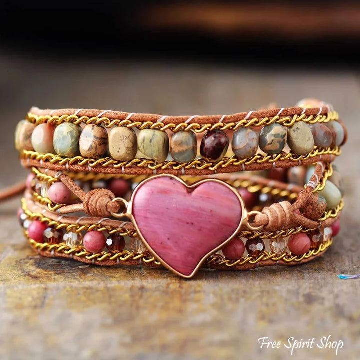 Angel | Rhodonite & Jasper LOVE Wrap