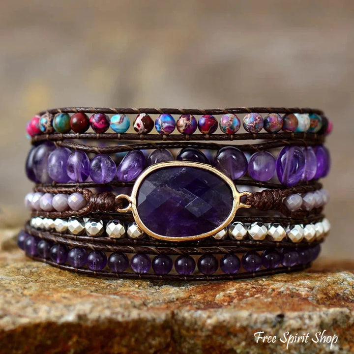 Adelaide | Amethyst & Purple Jasper Wrap