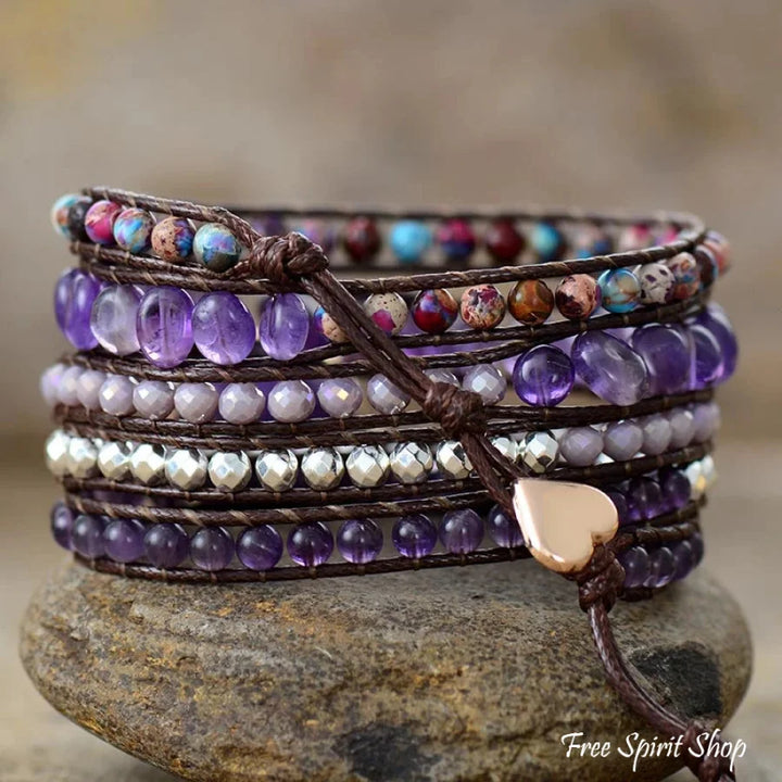 Adelaide | Amethyst & Purple Jasper Wrap