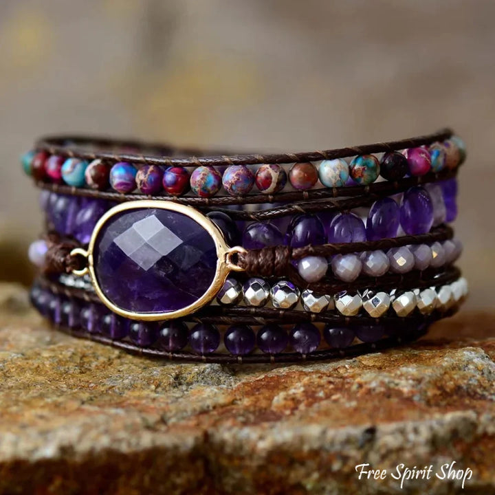 Adelaide | Amethyst & Purple Jasper Wrap