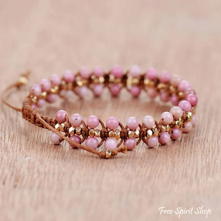 Sylvia | Handmade Natural Rhodonite Wrap