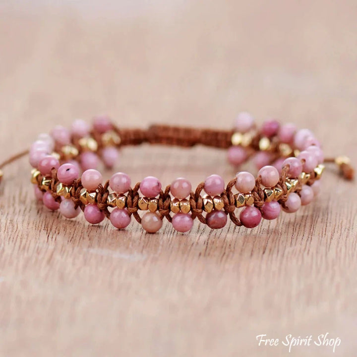 Sylvia | Handmade Natural Rhodonite Wrap